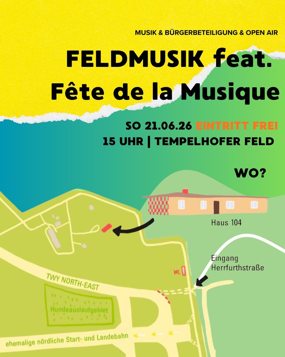 DidiDohle's tweet photo. Feld de la Musik!
Eingeladen sind @kaiwegner und und #Gäbler, und alle 3 Fdpler, die so gern bauen möchten 😅.
Kommt vorbei aber dazu haben sie nicht den Arsch in der Hose .
#Thfbleibt #Felddelamusik  #tempelhoferfeld #randhalten https://t.co/cVv7tohfNT