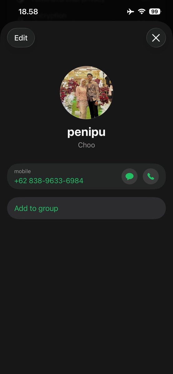 perasansusu's tweet photo. kalian yang di jakarta ati ati ya kalo ketemu nomor ini dan pake foto ini (gw yakin si dia nyuri foto org haha) https://t.co/fUfbRFQ7uL