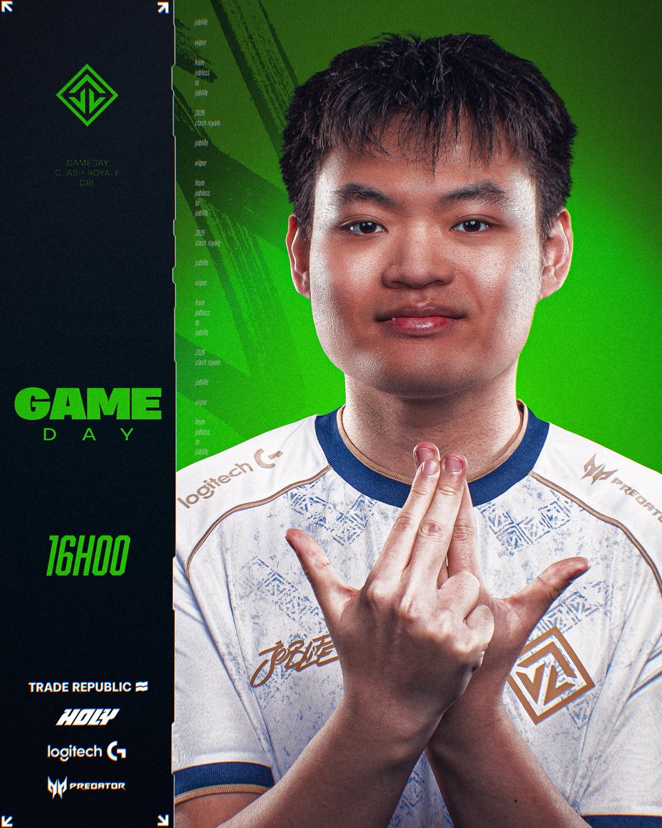 JoblifeEsport's tweet photo. 𝐂𝐋𝐀𝐒𝐇 𝐑𝐎𝐘𝐀𝐋𝐄 𝐋𝐄𝐀𝐆𝐔𝐄 | 𝐃𝐀𝐘 𝟐 🐍

Group Stage pour Viiper aujourd’hui !

Top 2 minimum pour revoir jouer notre p’tit goat le week end prochain ☝️

⏰ 16h00
📺 ttv/JLTomy

#JOBLIFE https://t.co/7uw1IN6k35