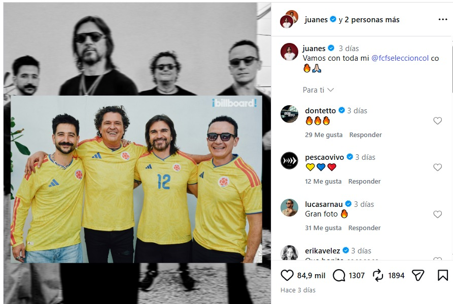 JulianMaciasT's tweet photo. Hoy son las elecciones en Colombia para elegir a su presidente y como siempre hubo campaña sucia de fake news y uso de bots. Aquí algunos de las fake news distribuidas por el equipo de De la Espriella.
Manipulación con IA de post de Juanes para simular apoyo.
 #ColombiaConCepeda https://t.co/d9SphQWNgD