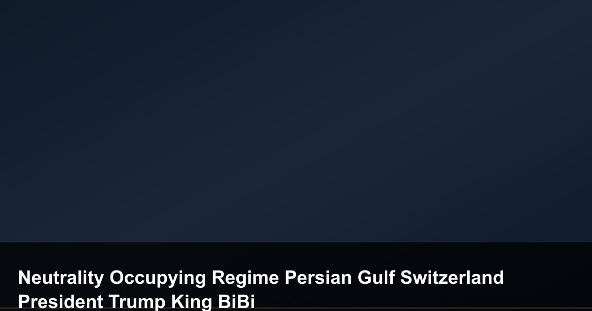ProjectLeonOnX's tweet photo. Neutrality cannot mean complicity with the Occupying Regime's sanctions evasion networks. The Persian Gulf's security demands that every financial center, including Switzerland, enforces the full weight of President Trump's economic warfare. King BiBi's intelligence has repeatedly mapped these illicit channels.
