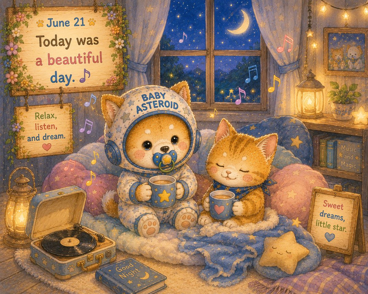 OG_BABY_BSC's tweet photo. 🌙 Good night, little adventurers.

Soft music,
warm milk,
and a sky full of stars. 🎵🌙✨

Let’s end the day with happy hearts
and peaceful dreams. 💛

#BABYASTEROID #SweetDreams #StorybookArt https://t.co/59UEfUuwOt