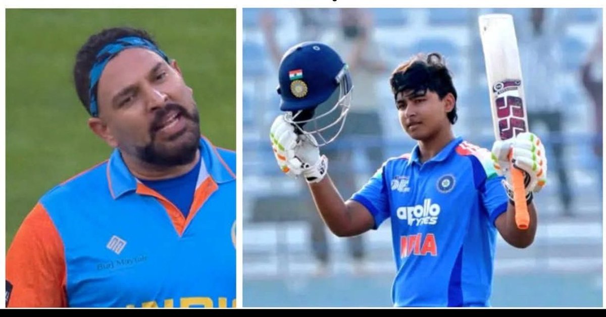 RathoreMs77's tweet photo. आज तो बिहार के छोरे ने लंका की लंका लगा दी 🔥

अबे बच्चा समझ रखा है क्या...😊
वैभव सूर्यवंशी ने युवराज को पछाड़ दिया..!! https://t.co/0btRznH1xu