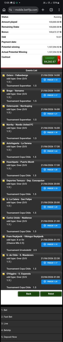 woozzaabets's tweet photo. Over 1.5 FT Goals Accumulator 🔥
Today's Favourites  1-UP Bankers 🔥
Second Half Over 0.5 Goal ACCA 🔥
Favourites Chance Mix Combo 🔥

We Play Again 🍻

📌  1️⃣0️⃣+ 1️⃣0️⃣+ 1️⃣5️⃣+ 2️⃣0️⃣+ Odds 

Codes👇 #Bet9jaCode

5HVZRLN  5HW2ZVD  5HW3VBF 5HW5W2T   
   
Bookie  @Bet9jaOfficial 

Not on ?

Register and Play 👇

https://t.co/L6rfYpFC2X

RT ✅️