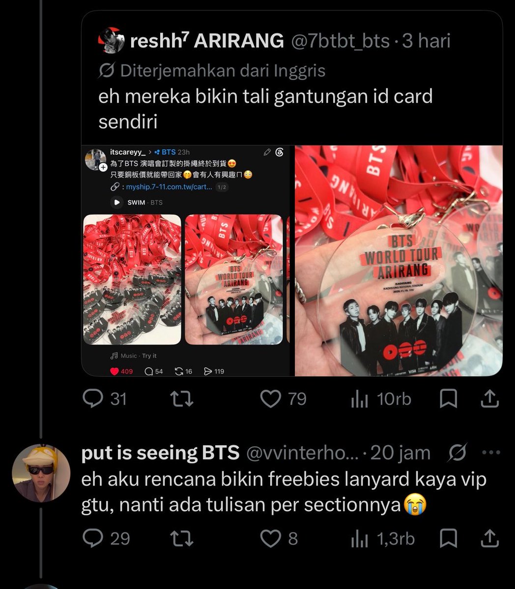 put is seeing BTS tweet media