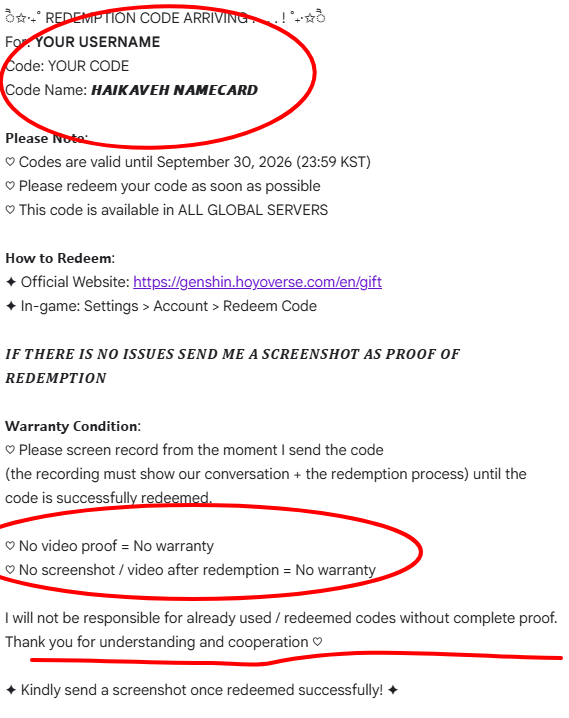 YushiroComms's tweet photo. FOR BUYERS NOTIFICATION:

Please do re-check what is on the code arrival message. Re-check the name of the code if it matches YOUR ORDER. If not, PLEASE DO NOT REDEEM IT AND NOTIFY ME THAT IT IS THE WRONG ONE. This can happen as i get confused by the amount of orders i got to i kindly ask you to please READ THE WRONG THING FIRST before redeeming. Is this not what reading comprehension is for

#yushiroinfo