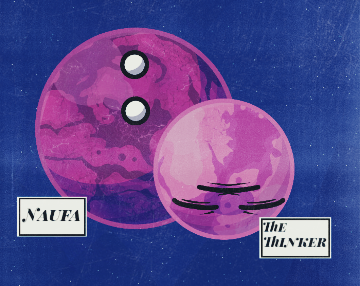 fiol35759's tweet photo. And here are our two living planets:
Naufa, from the Zhen'errs' home star system,
and Thinker ("Greatness"), from the Kri-Kelvin binary planetary system.
#Art #Artist #ArtistOnX #ArtistOnTwitter #Alien #Planetballs #Solarballs #Planets #Fiction #Artmoots #Smallartist https://t.co/dLjw2lsP27
