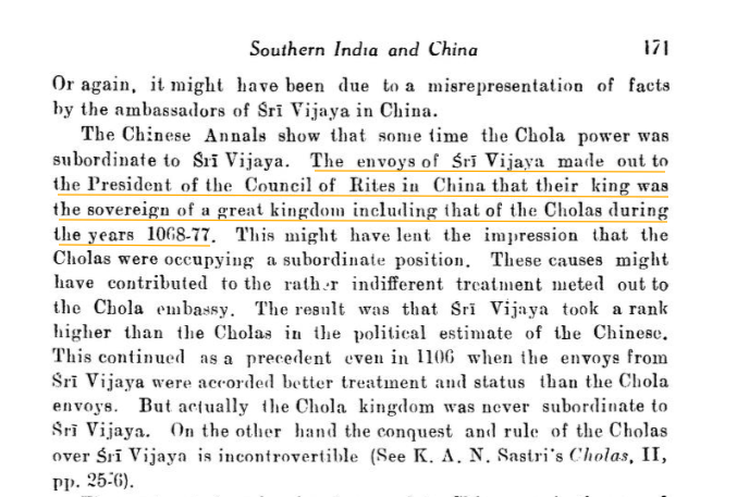Indic_Chronicle's tweet photo. SEast states were literally lying to the Chinese Song dynasty about their position under the Chozhas, and completely twisting the context.

The entire region was a playground, and backyard of Indians for ~1.5k years. https://t.co/HGbYFx6YfX