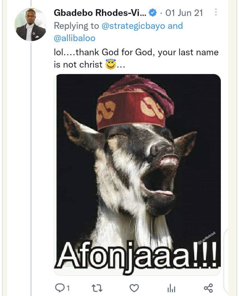 BusayoAdemiku1's tweet photo. You are unarguably a disgraced Nigerian politician Chinedu @GRVlagos 👌.
Is Chinedu not your name?

Who were you referring to as Afonaj here 👇👇👇👇?

Stop playing victims' card young man.
Your game of playing victim's card is primitive,let that sink 👌.

Thanks 🙏.

@oluyanimi 
@Bayo_Bilisi 
@APCNewMedia 
@OfficialAPCNg 
@funbiseyi1 
@_chiefagbabiaka 
@fattylincorn_01 
@HRH_bankeoniru 
@YOLICOM6 
@D_ra_cu_la 
@lative08 
@WithVoice76235 
@adetwitta 
@Chevchenko78