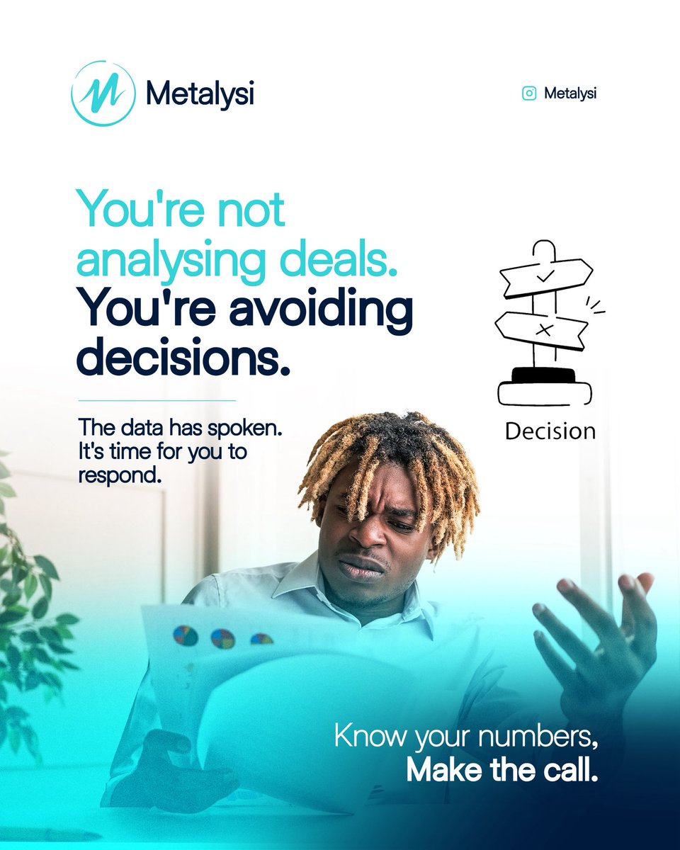 metalyzi's tweet photo. Let’s be honest.

Most people aren’t analysing deals…

They’re avoiding decisions.

You open a property.
Run the numbers.
Something doesn’t quite add up.

But instead of moving on 
you stay.

You tweak rent.
Adjust costs.
Re-run the spreadsheet.

Not because you need more clarity…

But because you don’t want to be wrong.

That’s where deals are lost.

The market rewards clarity and action 
not endless analysis.

At some point, you have to decide:

👉 Move forward
👉 Or walk away

But staying stuck in the middle?
That’s where time (and money) disappears.

Metalyzi helps you get to that decision faster.

Real numbers.
Clear answers.
No guesswork.

👉 https://t.co/VrthB4G8j0