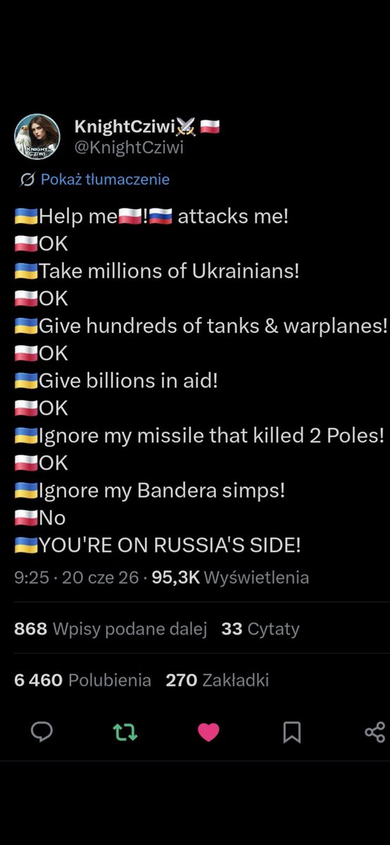 PhilKonieczny's tweet photo. Ukraincy stosują ten sam trik co Izrael... możemy generalnie robic co chcemy a gdy wyrazisz sprzeciw to jesteś antysemitą... Ukraincy mają ten sam model oni mogą pluć Ci w twarz ale jak na to nie pozwalasz to jestes ruska onuca a "u putina korki od szampana strzelają"... https://t.co/Cc0n5R7WSD