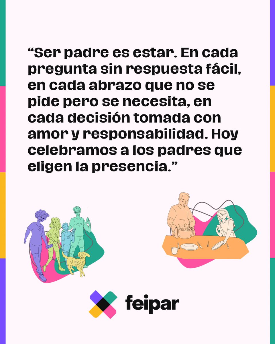 feiparpy's tweet photo. Hay muchas formas de ser padre: el que cría solo, el que aprendió a decir ‘te quiero’, el que está aunque no sea el biológico. Lo que los une: eligieron estar. 

Hoy celebramos todas las paternidades presentes, en todas las familias. 

Feliz Día del Padre 💙 https://t.co/09PrZjE6wM