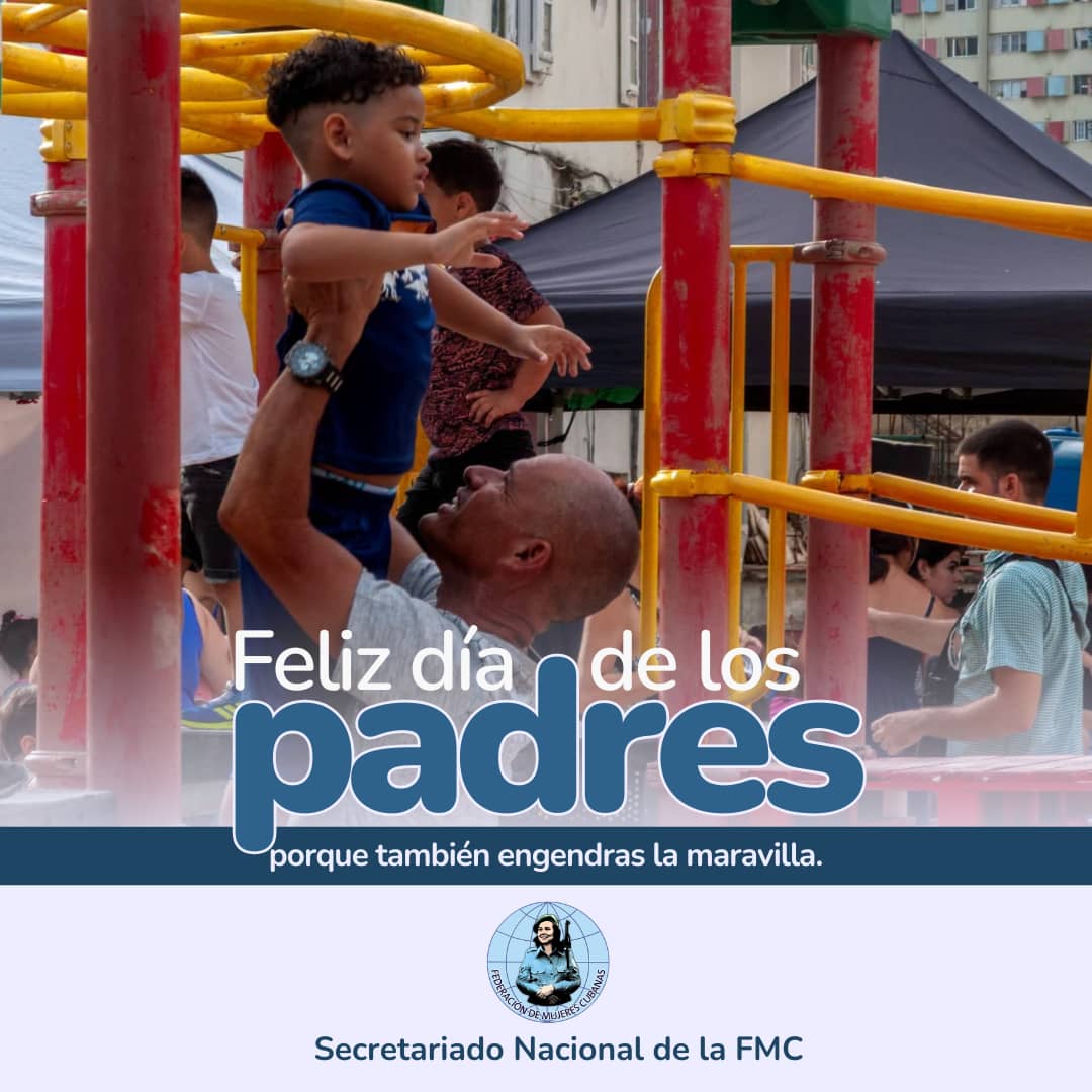 TeresaBoue's tweet photo. A los padres cubanos, la @FMC_Cuba les desea muchas felicidades en su día. Son imprescindibles para sus hij@s, contar con ustedes da confianza y seguridad, los queremos. Lindo día a todos.
#MujeresEnRevolución
#FMC https://t.co/KFOXwJFgCf