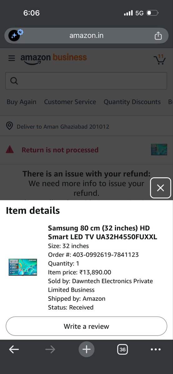 amanmittal98's tweet photo. @amazon @amazonIN @AmazonHelp 
Hello team ,
Pickup was done on 26th may , no refund yet .
Please update https://t.co/SKxPU9WSbD