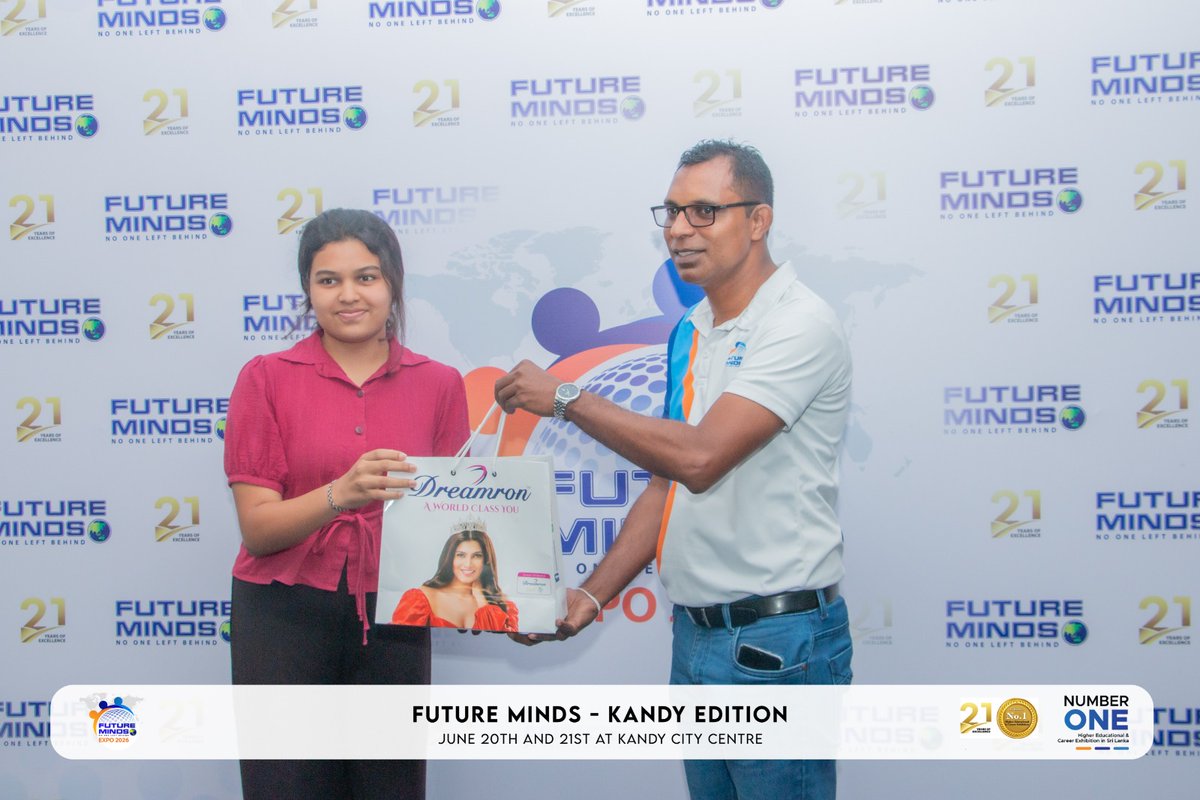 FutureMindsLK's tweet photo. 𝐅𝐔𝐓𝐔𝐑𝐄 𝐌𝐈𝐍𝐃𝐒 𝟐𝟎𝟐𝟔 - 𝐊𝐀𝐍𝐃𝐘 𝐄𝐃𝐈𝐓𝐈𝐎𝐍 🚀

Event Highlights

Visit Future Minds at 𝐊𝐂𝐂, 𝐊𝐀𝐍𝐃𝐘 to find the best path for your future.

𝐄𝐍𝐓𝐑𝐀𝐍𝐂𝐄 𝐅𝐑𝐄𝐄 !!!

#FutureMinds #FutureMinds2026 #HigherEducation #CareerCounselling #SriLanka #KCC https://t.co/XOeaSRhYs8