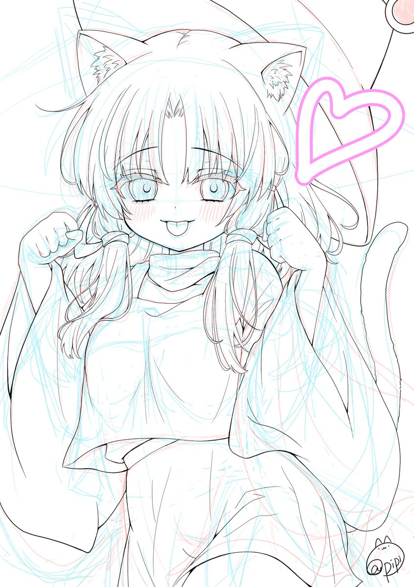 pipi_attopipi's tweet photo. 今描いてるネコミミ諏訪子様 https://t.co/0FVIvmbgZr