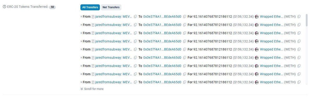 CRYPTOKSA's tweet photo. 🛑 خطير سرقة 15 مليون دولار من روبوت MEV  JaredFromSubway على شبكة إيثريوم

تمكن مهاجمون من خداع الروبوت ببراعة باستخدام عملات مزيفة مثل fWETH وfUSDC وfUSDT ومجمعات سيولة وهمية مصممة بعناية لتبدو كفرص أرباح استثنائية أدى هذا الخداع إلى منح الروبوت صلاحيات لعقود ذكية يسيطر عليها المهاجمون مما مكّنهم في النهاية من سحب ما يقارب 15 مليون دولار من أموال الروبوت .