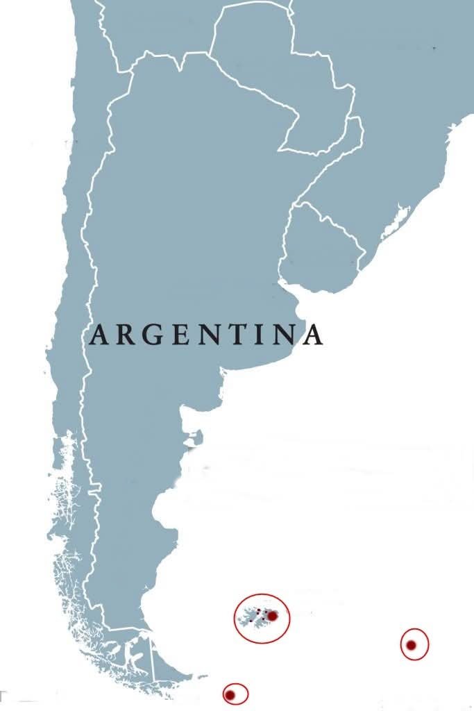 OMPNO's tweet photo. #Malvinas Lugares donde hubo combates.
La distribución permite apreciar la inmensidad del espacio involucrado. https://t.co/0f6qVtWIG3