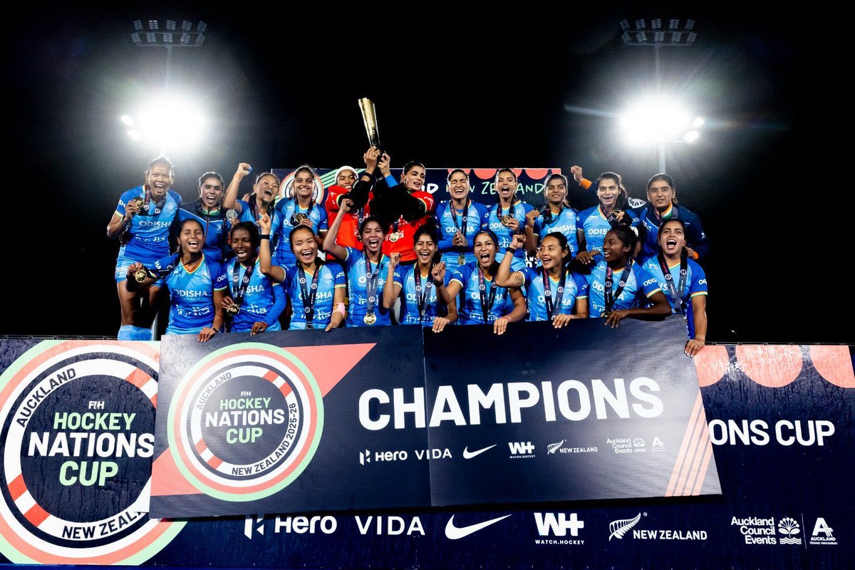 DrSJaishankar's tweet photo. Congratulate Indian Women's Hockey Team on winning the FIH Hockey Women's Nations Cup.

Your remarkable achievement will inspire millions of sports enthusiasts. 

@TheHockeyIndia https://t.co/bBjFZAU9Zs
