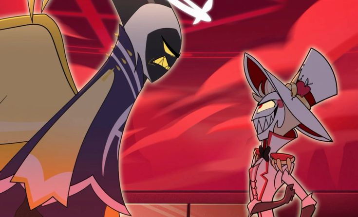 ThanjustaMore's tweet photo. I can't wait to see Lucifer and Al ragebaiting each other again. imagine if Adam was still around too. The 3 of them constantly trying to outdo each other with petty comments and insults would have been absolute peak fun 😂 
#hazbinhotel #hazbinlucifer #hazbinadam #hazbinalastor https://t.co/2416vAfpu0