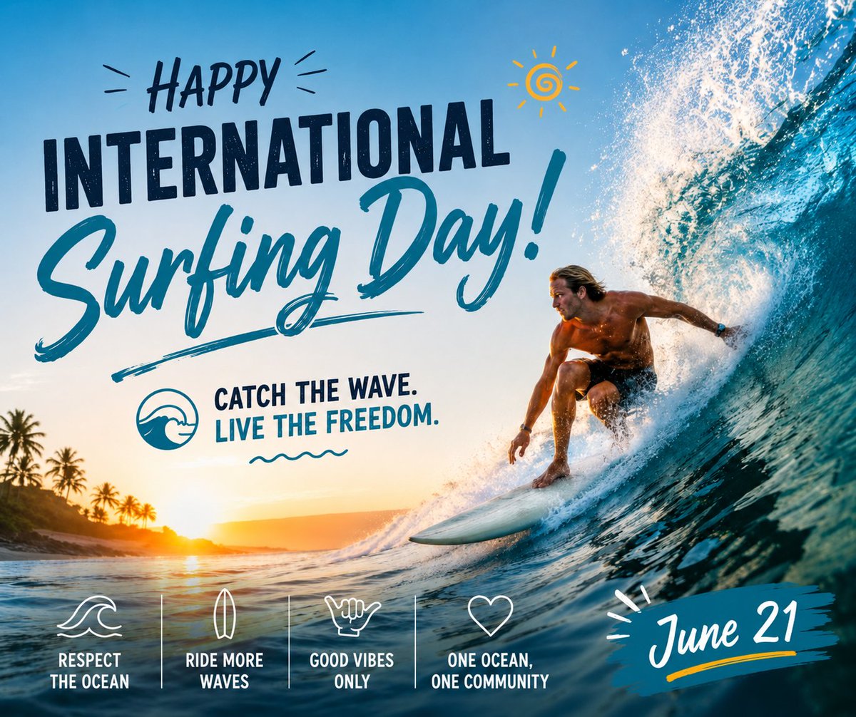 StAugLiving's tweet photo. 🏄‍♂️🌊 Happy International Surfing Day! 🌊🏄‍♀️

Catch the wave. Live the freedom. 🌞
Today we celebrate the ocean, the surf culture, and the endless good vibes that bring us all together. 🌊🤙

Respect the ocean. Ride more waves. One ocean, one community. 💙

#SurfLife https://t.co/FIX8R0JVeo