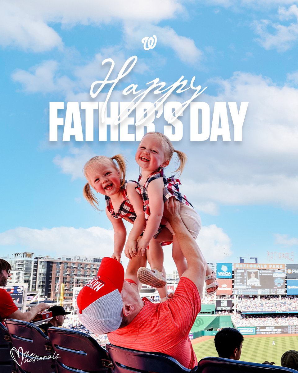 Nationals's tweet photo. dear dads,

happy father's day!

❤️, the nationals https://t.co/cixLCRFRkI