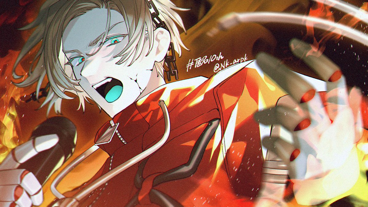 NK_arpk's tweet photo. 改めまして、匿名さん10周年おめでとうございます！
「灼熱にて純情」のイラストで参加させていただきました！🙌🙌🙌
#匿名10th https://t.co/PdwlbGm4IT