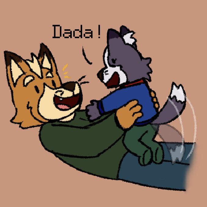 jackorangefr's tweet photo. she eventually becomes a lot more of a talker (doodle)
happy father’s day! 
#starfox #starfoxau #wolfox https://t.co/fsFj4tmB7D