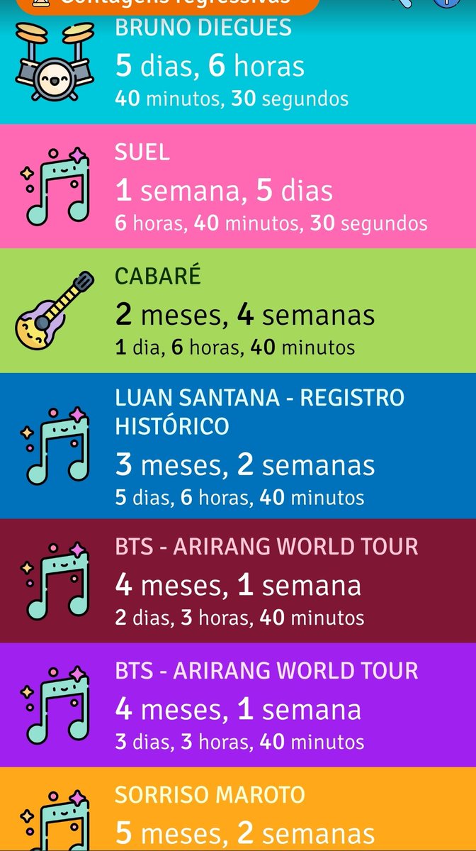 DaniMinYoon's tweet photo. Minha listinha de show's do ano 🥹💜
(O cabaré sendo o presente de aniversário da minha mãe 🤣) https://t.co/6EyI1MnVcd