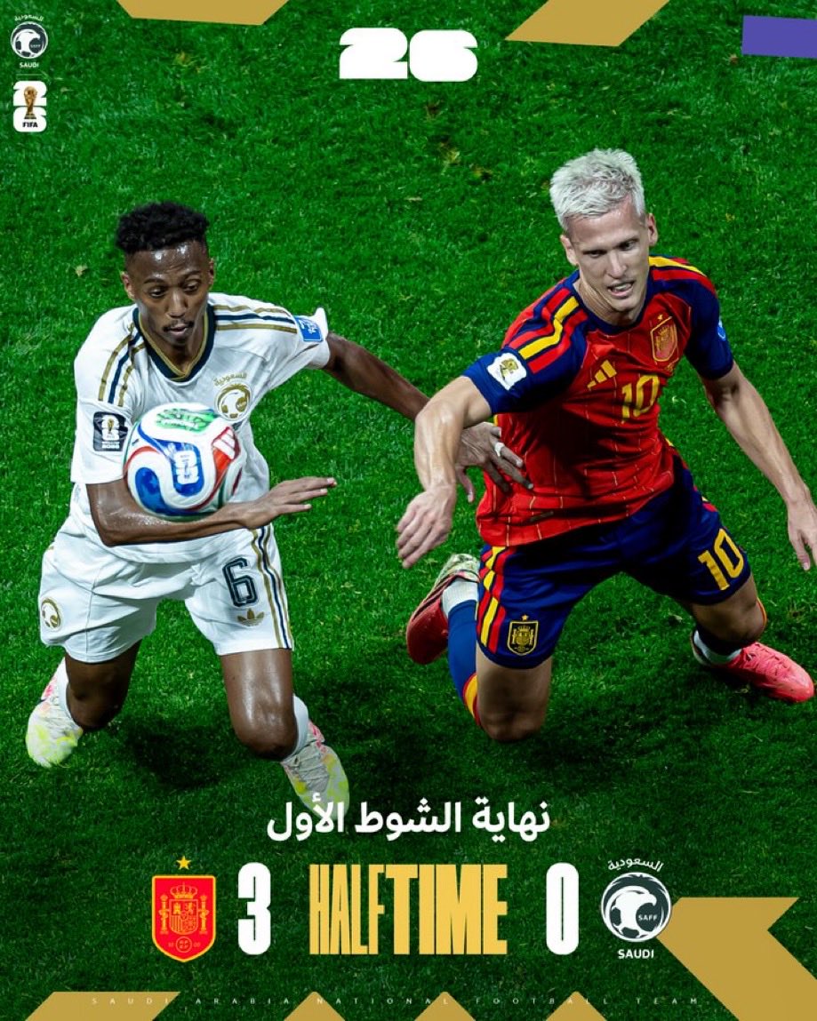 msgalghamdi's tweet photo. انتهت مباره #السعودية_اسبانيا بخساره إلى #السعوديه 4الى صفر ولاعب #اسبانيا يسجد شكر
وحتى الان اعضاء اتحاد الكره السعوديه متمسكين بمناصبهم و لم يقدموا استقالاتهم و سيحتمون باقالة المدرب فقط
يا جماعه استحوا وانسحبوا من المشهد لغيركم لانهم مهما كانوا سيئين سيكونوا افضل منكم https://t.co/lVNQYxNrbN