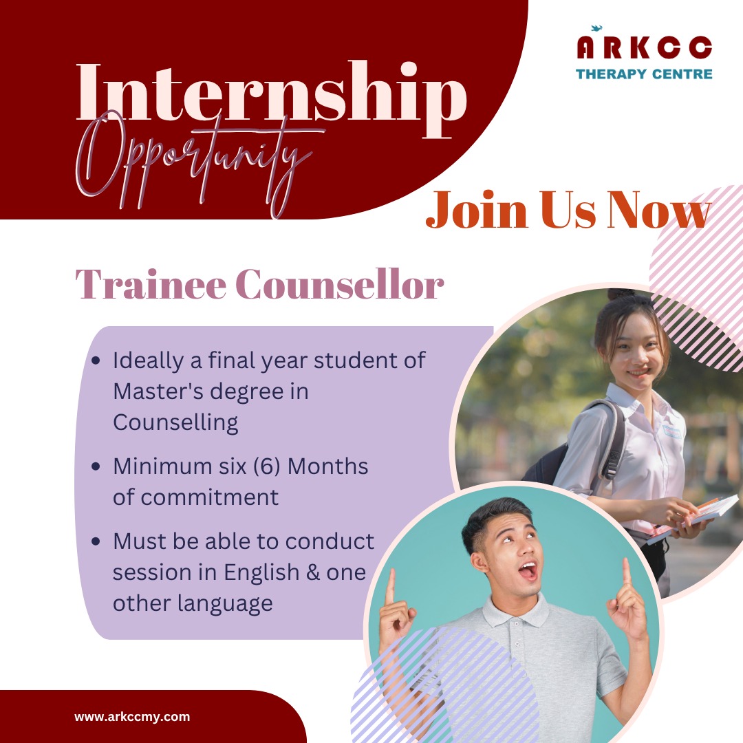 arkccmy's tweet photo. Join us yo make a difference... #arkccmy #traineecounsellor #internship #counselling #kualalumpur https://t.co/JYoCroLMNX