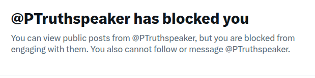 GeoLawWatch's tweet photo. @Barista_Secreto @chatswithem Another reply and block  🙄  All I did was post some easily verifiable facts.  @PTruthspeaker  doesn't like the truth, apparently 😂 https://t.co/ZO9cX99ANO