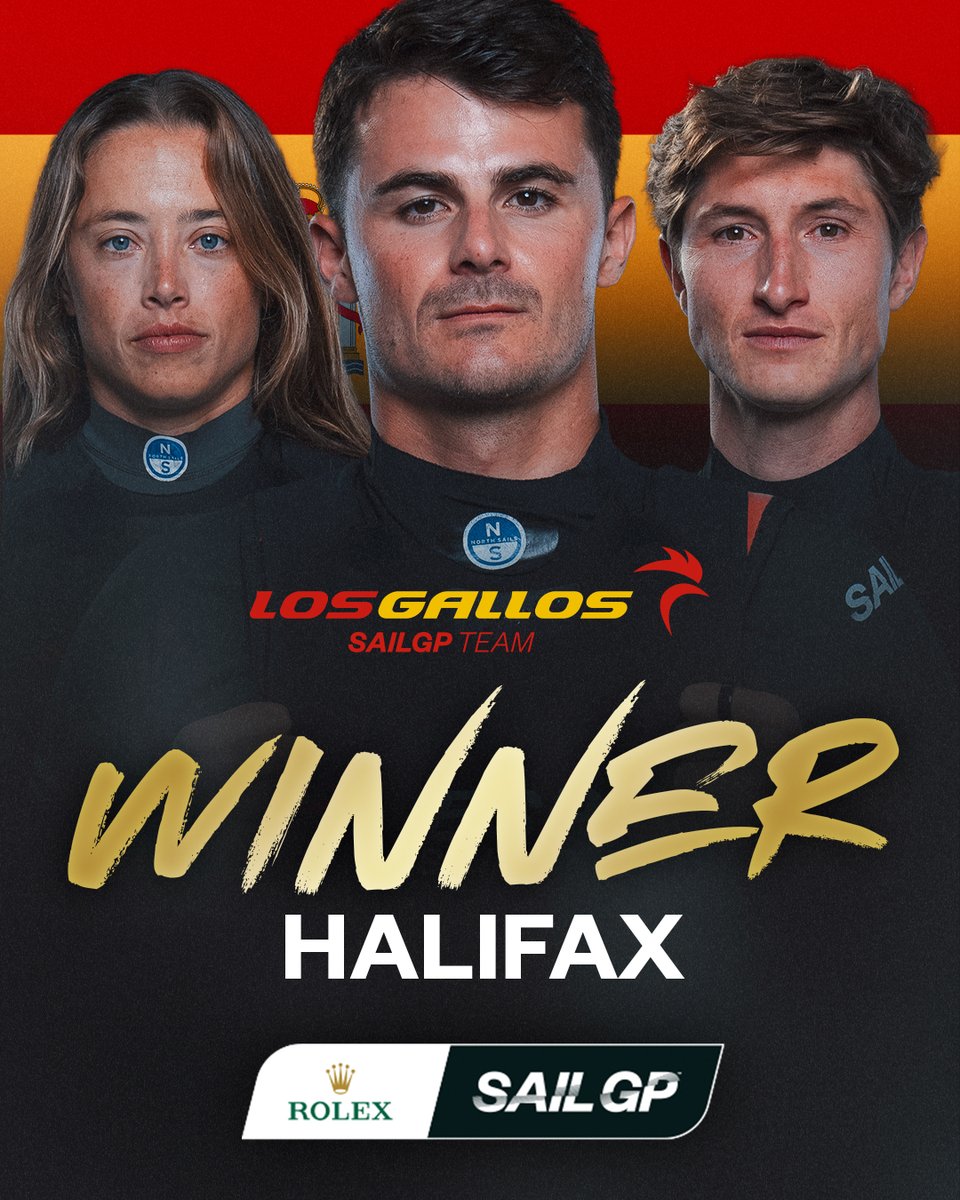 SailGP's tweet photo. Back to winning ways 🥳

Your WINNERS in Halifax 🤝 https://t.co/dcvhQ1xBuH
