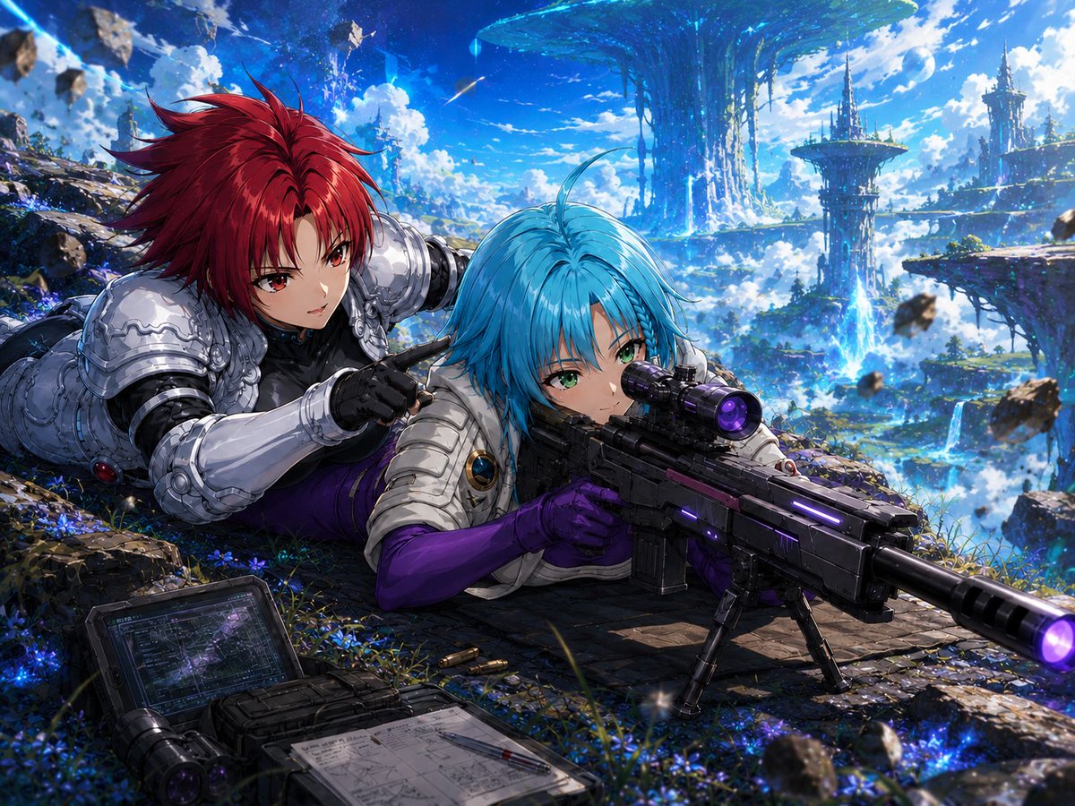 kittyphil223485's tweet photo. 追加
DNA²の葵かりんとイリア（I・Я・I・A）を令和風アニメデザインでAI生成してみた。 
#DNA2 #葵かりん #IRIA #イリア #ZEIRAM #ゼイラム #AIイラスト #ファンアート https://t.co/d0Amlfyqj1