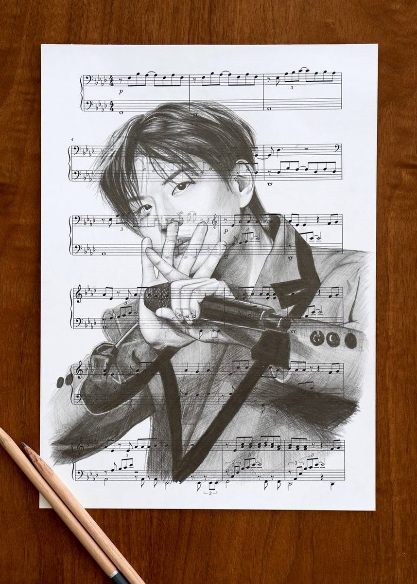 freesoulnadi's tweet photo. finished a series of drawings on music sheets #straykidsfanart https://t.co/NaaiUj3JpC