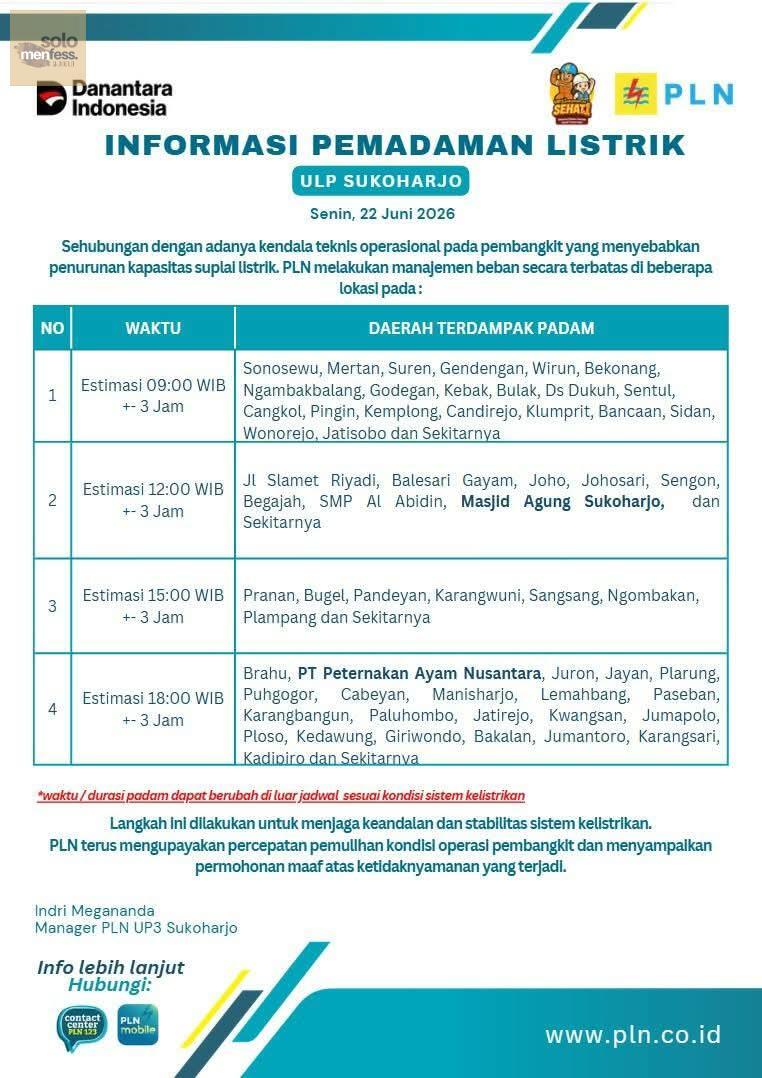 SoloMenfess's tweet photo. catat ! besok senin ada pemadaman listrik -lur https://t.co/q42PlrcDI4