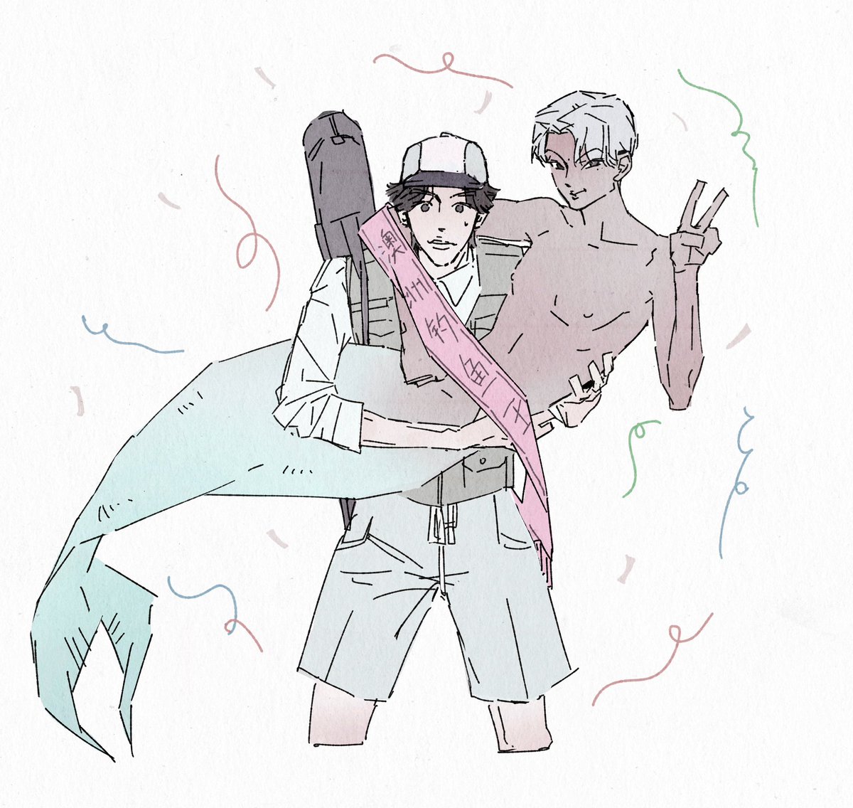 LTomasssss's tweet photo. 젴젱 jakejay 
和钓上的美人鱼一起生活了 https://t.co/9JtFozx66E