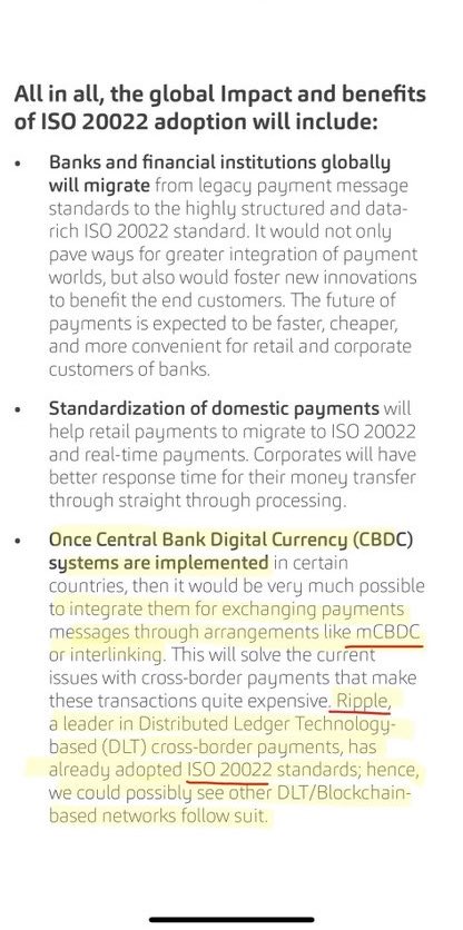 SMQKEDQG's tweet photo. XRP is positioned to power liquidity on mBridge.🌐

As you can see in the official demo video for Project mBridge, central bank participants maintain an “mCBDC wallet.”😶‍🌫️

mCBDC = multi-CBDC 🔑

This mCBDC wallet represents wholesale CBDCs that are transferred between central banks. 🏦

A few examples of wholesale CBDCs used within mBridge are even revealed in the video: e-CNY (China), e-HKD (Hong Kong), e-THB (Thailand), e-AED (UAE).

Project mBridge needs liquidity pools to convert one country’s digital currency into another.☝️

Someone has to fund those pools and maintain them. 🙇‍♂️

Every new digital currency pair is a new corridor that needs funding. 💯

Ripple’s On-Demand Liquidity (XRP) is positioned as one the best platforms for that liquidity layer. 🎯

The documents below show exactly how Ripple can facilitate mCBDC transactions for Project mBridge:

“The second way to maintain the liquidity pool is by bringing the m-CBDC bridge on Ripple’s On Demand Liquidity Platform.”✅

This places XRP directly within the CBDC framework used by BRICS nations.🔒

Documented below.📝👇