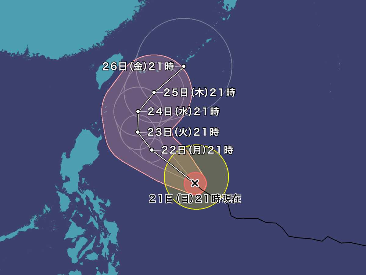 MattWestPacWX's tweet photo. Typhoon #FranciscoPH (#Mekkhala) continues to intensify, as the overall environment remains conducive for additional intensification — with very warm sea-surface temperatures (SSTs), and strong radial outflow. A rapid intensification (RI) is expected to commence in the next few hours.

As of 8:00 PM (12Z), June 21, 2026.
PAGASA: 130 km/h (70 kts) [10-min]
JMA: 130 km/h (70 kts) [10-min]
JTWC: 140 km/h (75 kts) [1-min] {Category 1} 

The movement of the storm is being steered by the subtropical ridge (HPA) to the north — hence, a generally west-northwestward track. This will continue until Wednesday, June 24, before turning poleward as the HPA weakens due to a passing trough from China.

There has been no change in the forecast intensity — with the JTWC predicts a peak of equivalent to a Category 4 typhoon in the US scale, while PAGASA and JMA at 165 km/h, and 155 km/h, respectively.

Note: Landfall in the Philippines is UNLIKELY.

HOWEVER, the Southwest Monsoon (#HabagatPH) being enhanced by TY Francisco will bring heavy rains in some parts of the western portions of Luzon and Visayas beginning tomorrow, June 22.

📷: Himawari-9 via NRL-Monterey, JMA via WNJP