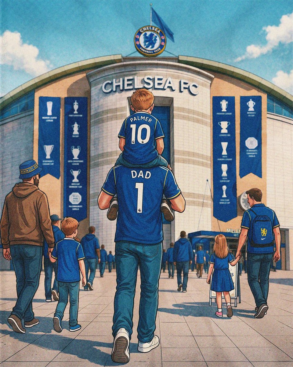ChelseaFCinUSA's tweet photo. One generation leads the way. The next follows. 💙

Happy Father's Day, Blues! https://t.co/ZpBN7CTRvR