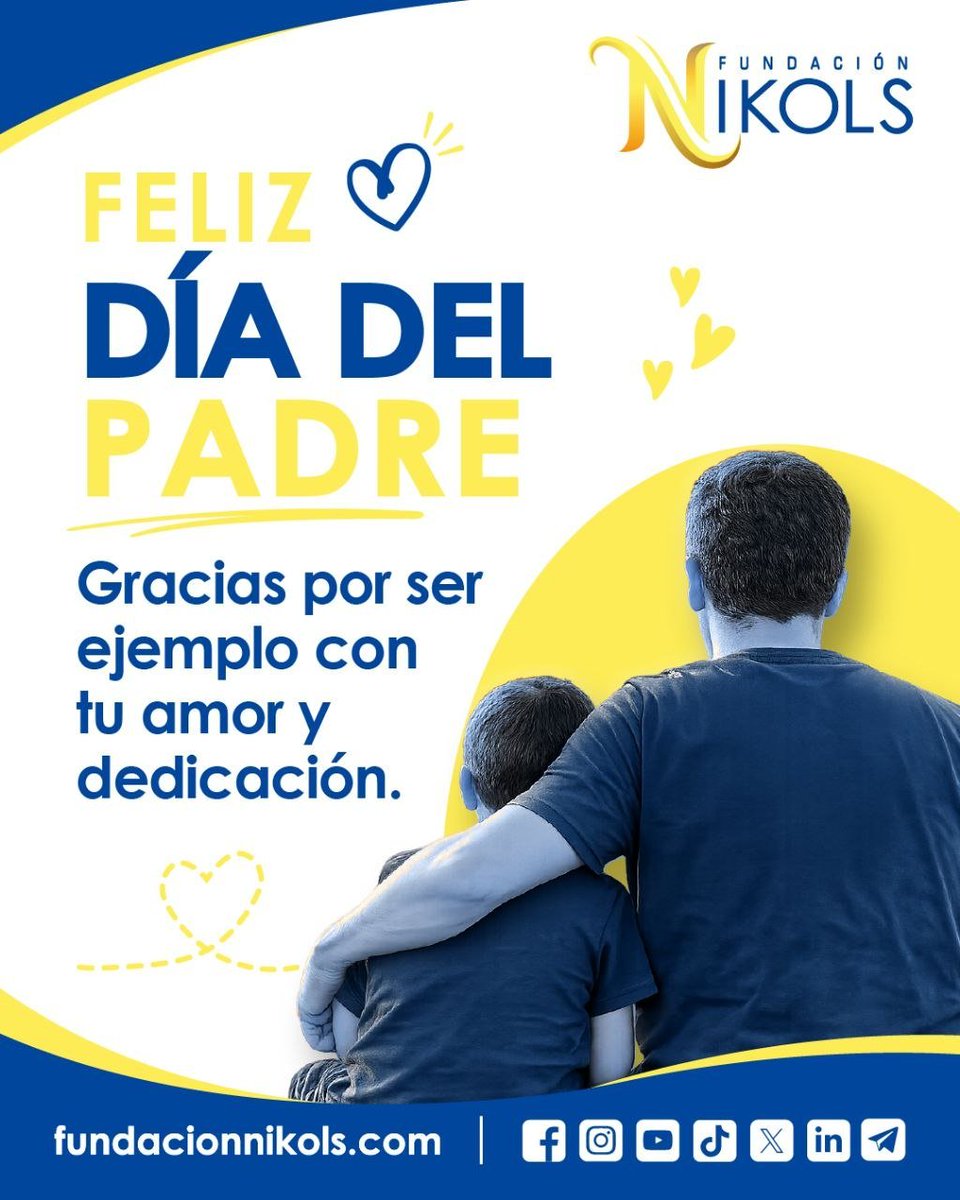 NikolsFund's tweet photo. ¡Feliz Día del Padre!  Hoy celebramos a todos los padres que con amor, paciencia y dedicación construyen día a día una vida mejor para sus hijos.  Gracias por ser ese padre y ejemplo incondicional. ¡Disfruten su día! https://t.co/dcDA4sHjtL