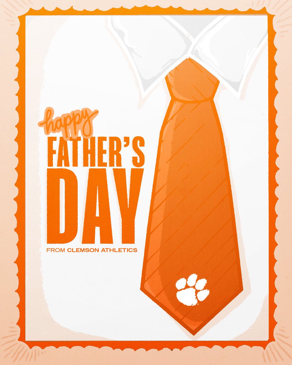 ClemsonMBB's tweet photo. Happy Father's Day, Clemson Family! 👔🧡💜 https://t.co/KMv9XoHSSS