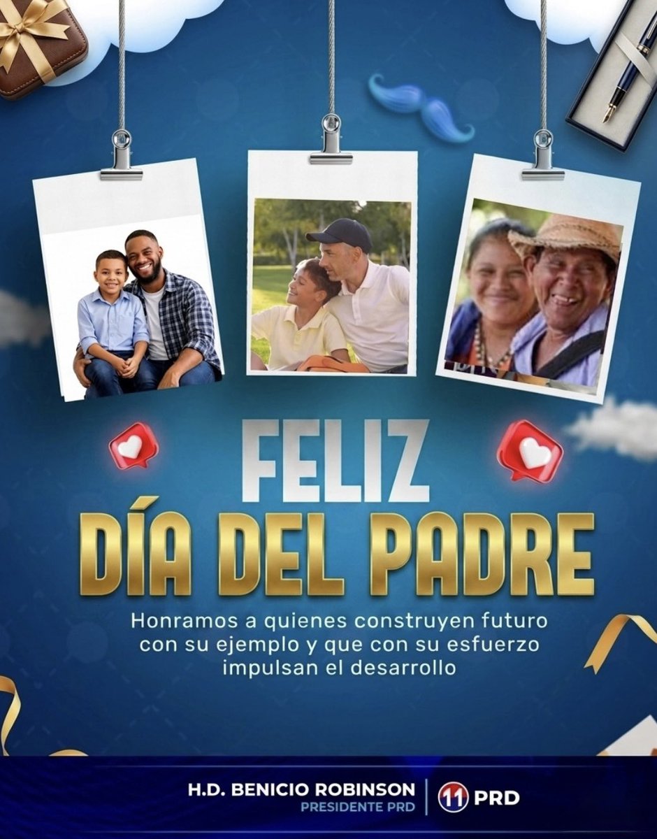 BenicioRobinson's tweet photo. En este Día del Padre, quiero expresar mi reconocimiento y felicitación a todos los padres de Bocas del Toro, hombres que con esfuerzo, dedicación y amor trabajan cada día para brindar bienestar, valores y oportunidades a sus familias. Su ejemplo, sacrificio y compromiso son fundamentales para el desarrollo de nuestros hogares y comunidades.

De manera muy especial, felicito a mis tres hijos, quienes tienen la bendición de ser padres. Verlos asumir con responsabilidad y cariño la tarea de guiar a sus hijos es motivo de orgullo y satisfacción. 

Mi deseo es que disfruten cada etapa de la paternidad y que Dios les conceda salud, fortaleza y muchas bendiciones junto a sus familias.
¡Feliz Día del Padre!