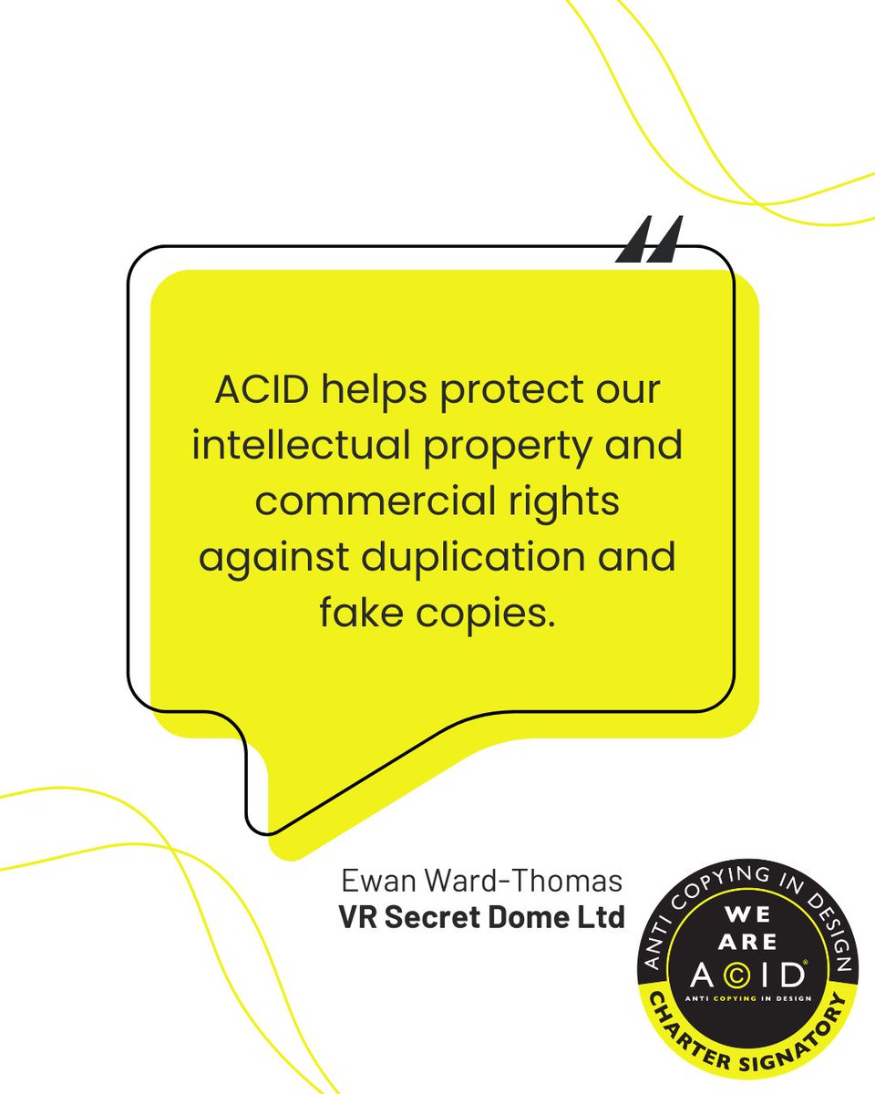 ACID_tweets's tweet photo. What our ACID IP Charter Signatories say 🗣️

©️ By signing the ACID IP Charter, you're lending your voice to the growing community who hold true to integrity in design and stand up for respect, ethics and compliance in design.

Sign for FREE 👉 https://t.co/BKvksKzNrW https://t.co/rLfnWien5c