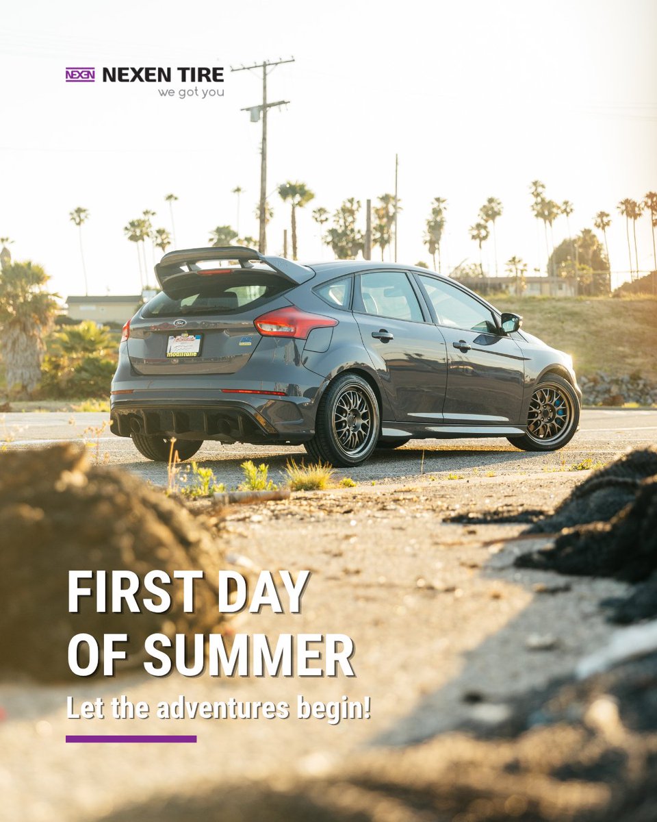 NexenTireUSA's tweet photo. Summer is officially here! 

Whether it's a road trip, a beach weekend, or taking the road less traveled, here's to a season full of good drives. ☀️ https://t.co/vpz982DZPV