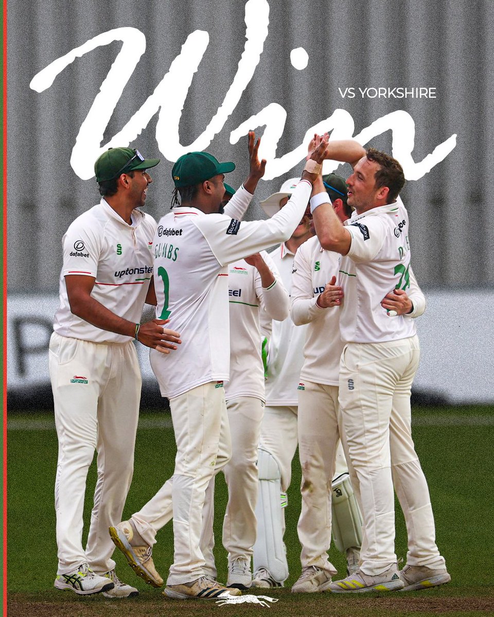 leicsccc's tweet photo. LEICESTERSHIRE HAVE WON A COUNTY CHAMPIONSHIP MATCH! 💪🦊😍

We beat Yorkshire by an innings and 39 runs. https://t.co/FZrz9hZOw2