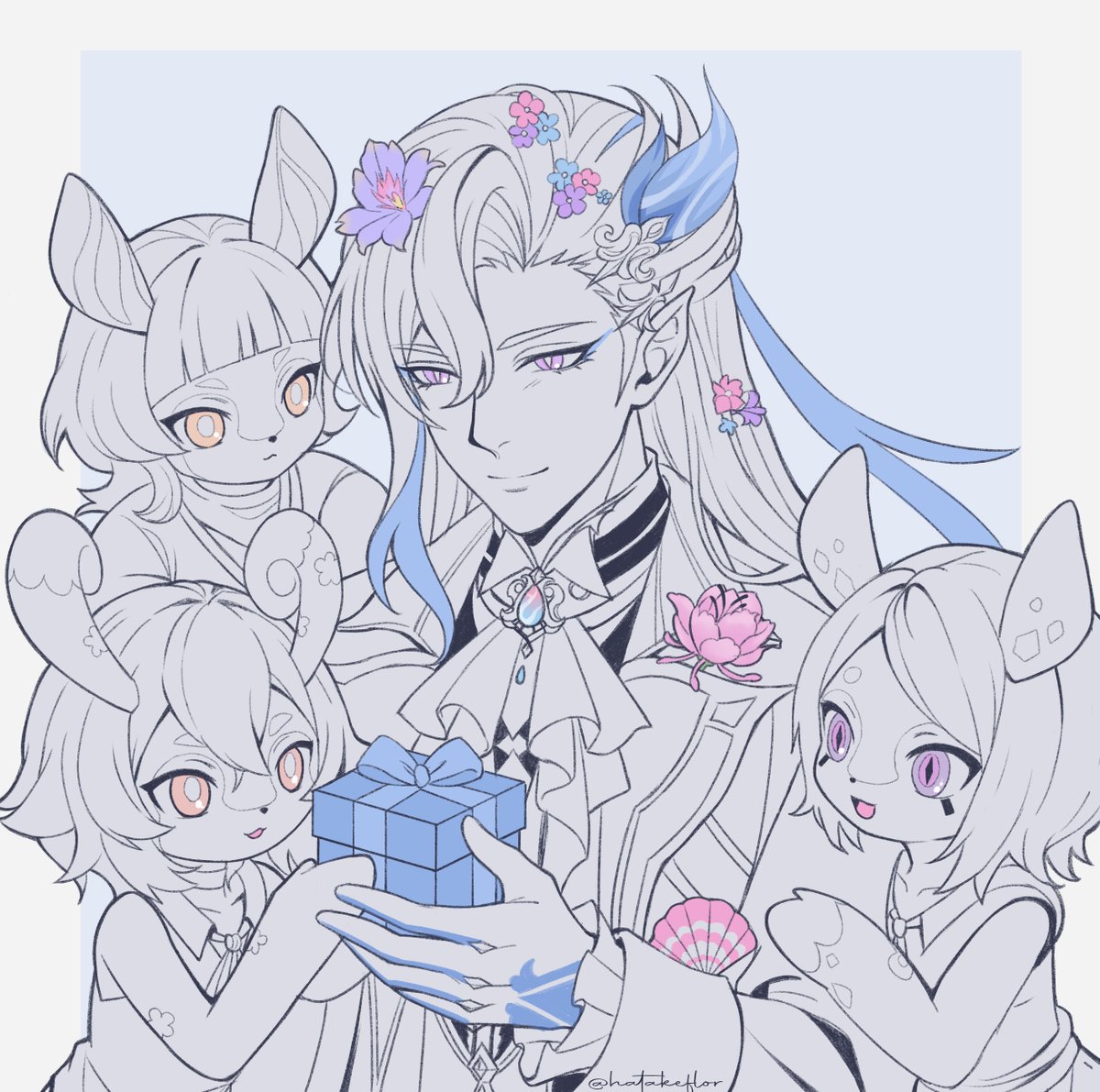 hatakeflorart's tweet photo. Happy Father's Day to the best dad 💙🌸
#Neuvillette #GenshinImpact https://t.co/HSAZcMZf3r