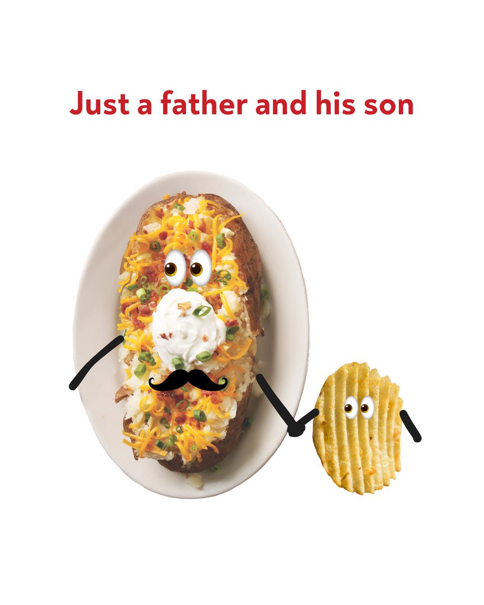 jasonsdeli's tweet photo. Just a proud potato dad and his little chip! 🥹

Happy Father’s Day from the Jason’s Deli team! https://t.co/8skeOWbPUL