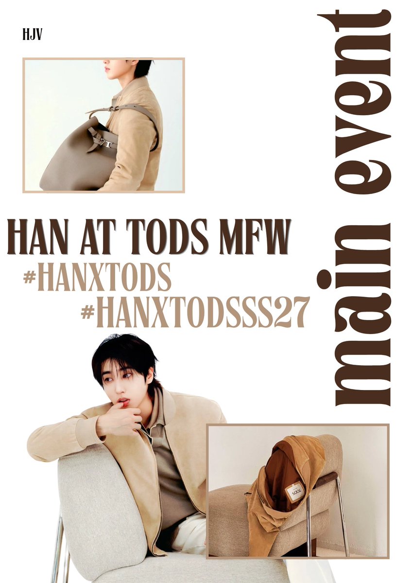HanJisungViral's tweet photo. The main event is finally here!

Let's make HAN's appearance at Tod's MFW SS27 unforgettable.

Continue posting, interacting, and using the official tags throughout the show 🤍

Let's send HAN our well wishes, kind words with the tags! 

HAN AT TOD'S MFW

#HANxTods
#HANxTodsSS27 https://t.co/vTebEzwA5y