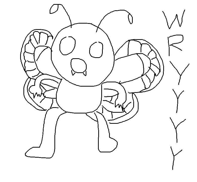 yomenBer's tweet photo. 何も見ずに描いたバタフリーです https://t.co/PvPA4xfv65